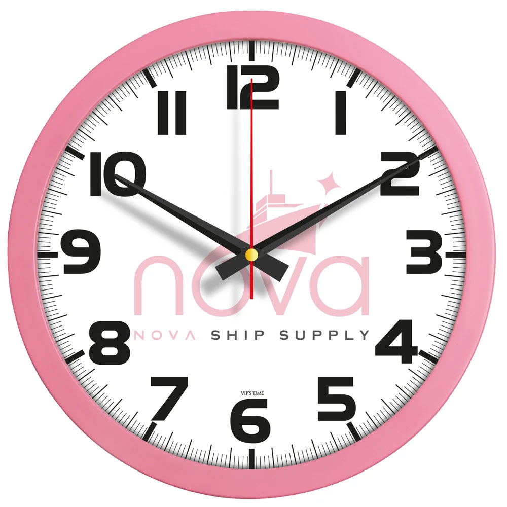 V30-334-PM Pembe Logo Baskili Duvar Saati Fiyati