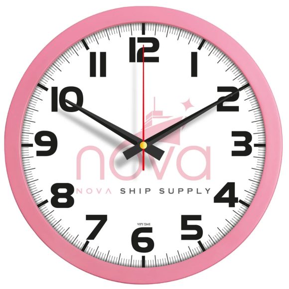 V30-334-PM Pembe Logo Baskili Duvar Saati Fiyati