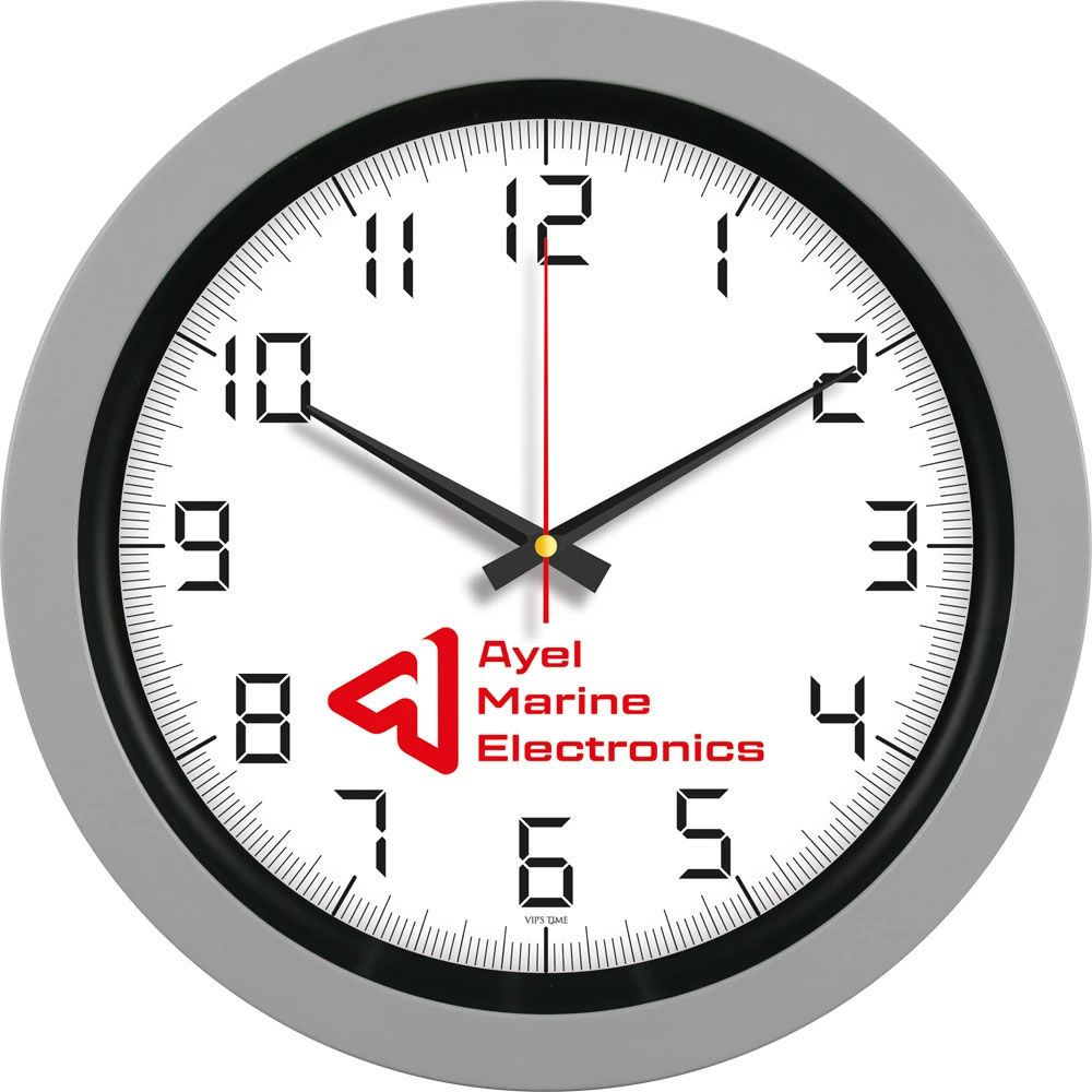V30-346-G Gri Logo Baskili Duvar Saati Fiyati