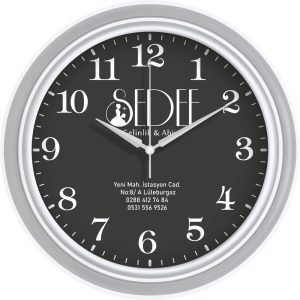 V30-506-A Logo Baskili Duvar Saati Fiyati