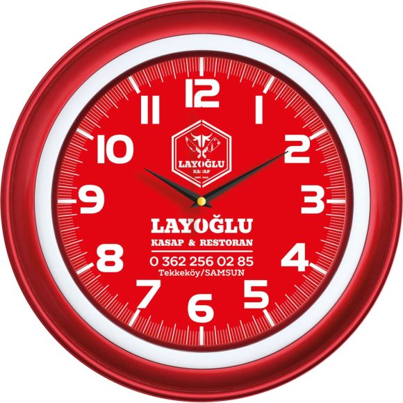 V30-509-K Logo Baskili Duvar Saati Fiyati