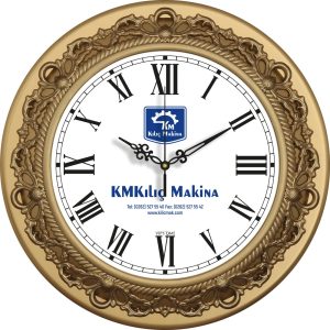 V30-522-G Logo Baskili Duvar Saati Fiyati