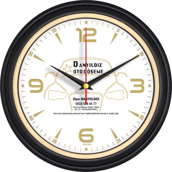 V30-522-SV Logo Baskili Duvar Saati Fiyati