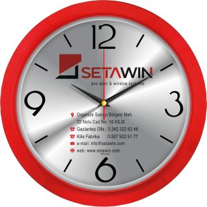 V30-522-SV Logo Baskili Duvar Saati Fiyati
