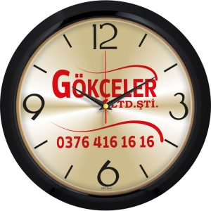 V30-533-A Logo Baskili Duvar Saati Fiyati