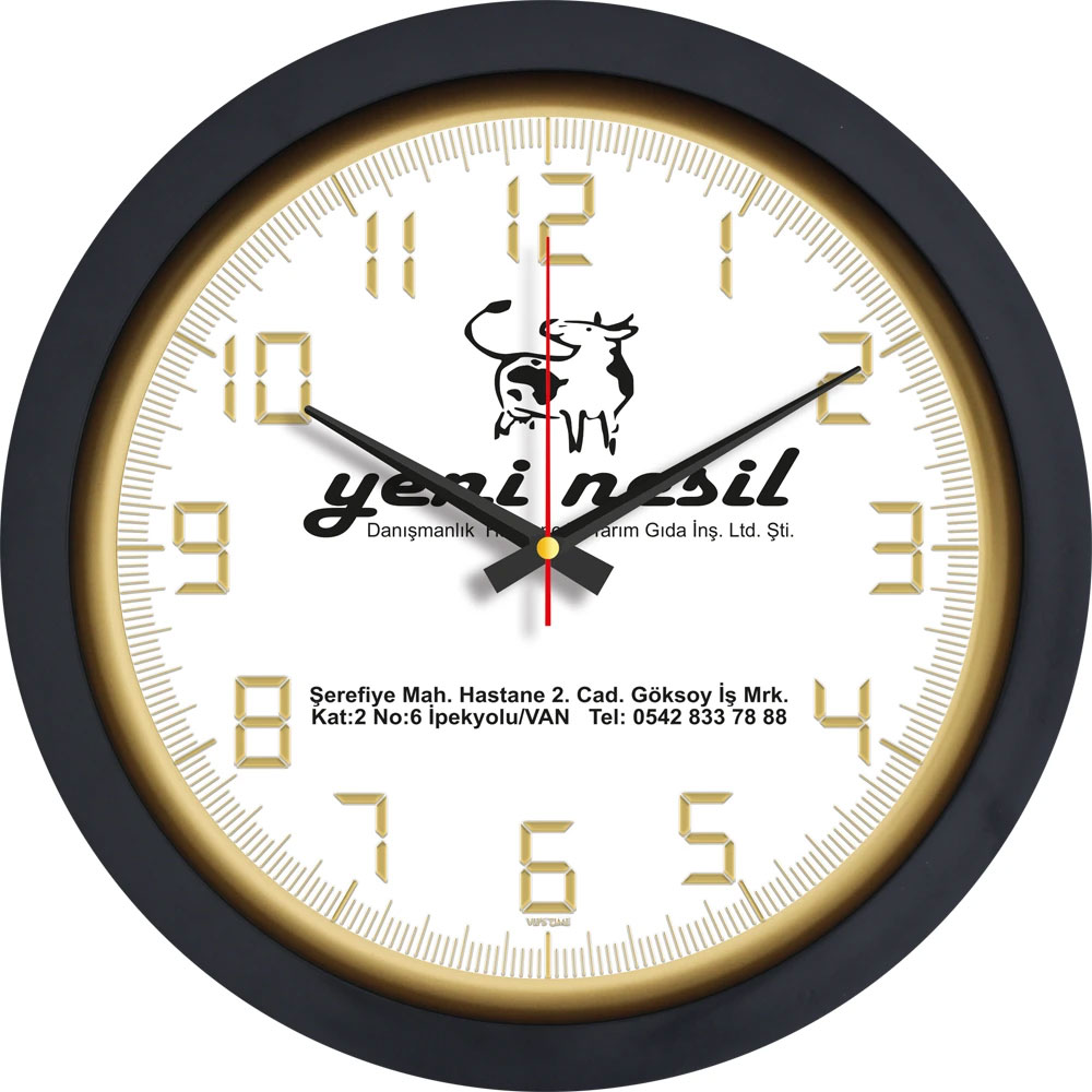 V30-546-SV Logo Baskili Duvar Saati Fiyati