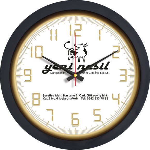 V30-546-SV Logo Baskili Duvar Saati Fiyati