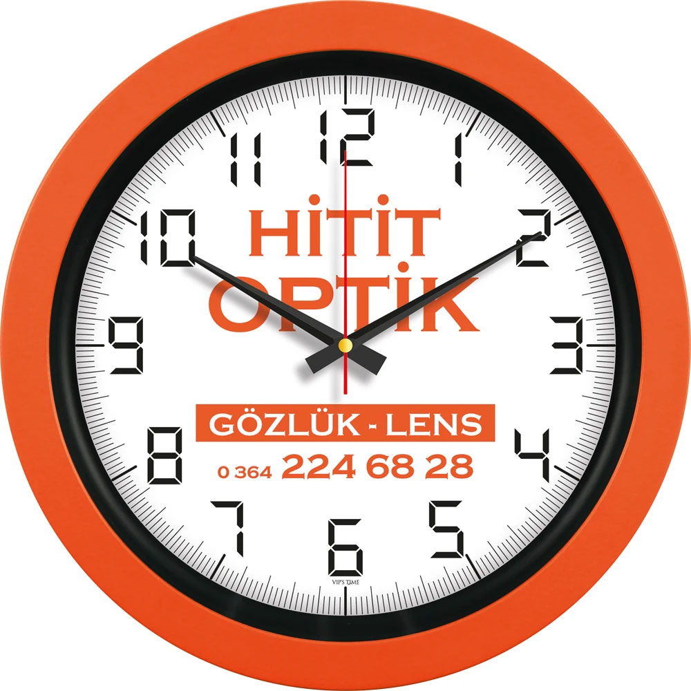 V30-546-T Logo Baskili Duvar Saati Fiyati