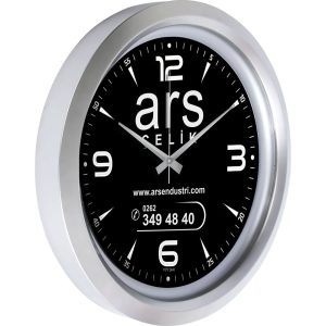 V30-575-G Gumus Logo Baskili Duvar Saati Fiyati