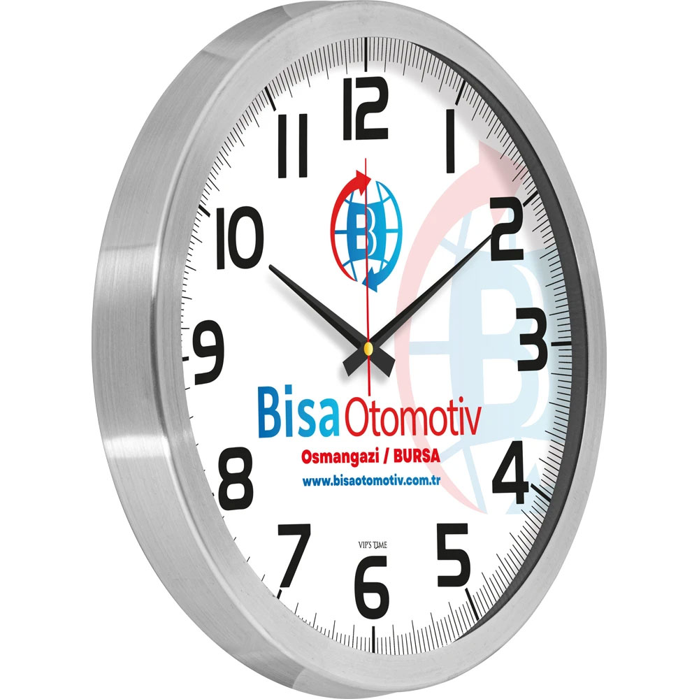 V30-970-B Logo Baskili Duvar Saati Fiyati