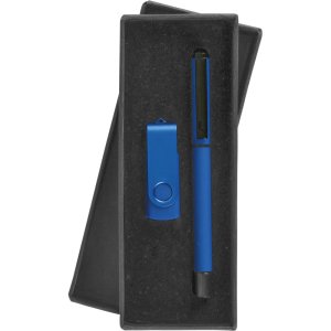 9210-16GB-L Lacivert USB Kalem Set Logolu Promosyon Fiyati