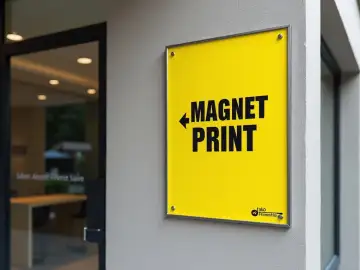 Large Directional Magnet Sign with Magnetic Back 62x33 cm