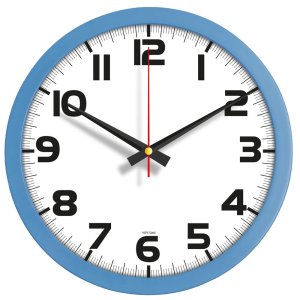 V30-334-MV Mavi Logo Baskili Duvar Saati Fiyati