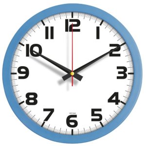V30-334-MV Mavi Logo Baskili Duvar Saati Fiyati küçük görsel