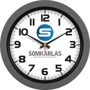 V30-346-FM Fume Logo Baskili Duvar Saati Fiyati