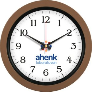 V30-346-KH Kahverengi Logo Baskili Duvar Saati Fiyati küçük görsel