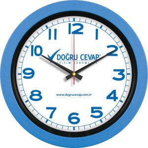 V30-346-MV Mavi Logo Baskili Duvar Saati Fiyati küçük görsel