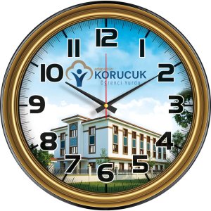 V30-504-A Logo Baskili Duvar Saati Fiyati
