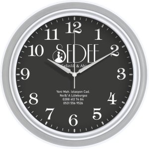 V30-527-G Logo Baskili Duvar Saati Fiyati