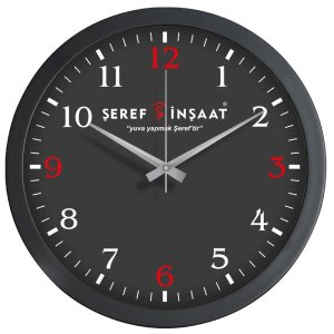 V30-334-S Siyah Plastik Duvar Saati