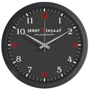 V30-334-S Siyah Plastik Duvar Saati küçük görsel