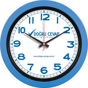 V30-346-MV Mavi Plastik Duvar Saati