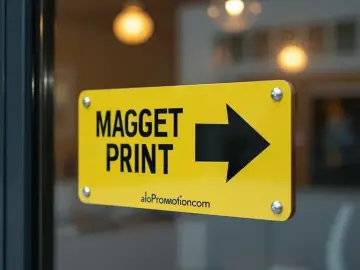Large Directional Magnet Sign with Magnetic Back 62x33 cm